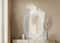 Head West Frosted Etched Tile Framed Oval Wall Vanity Mirror - 23" x 29"